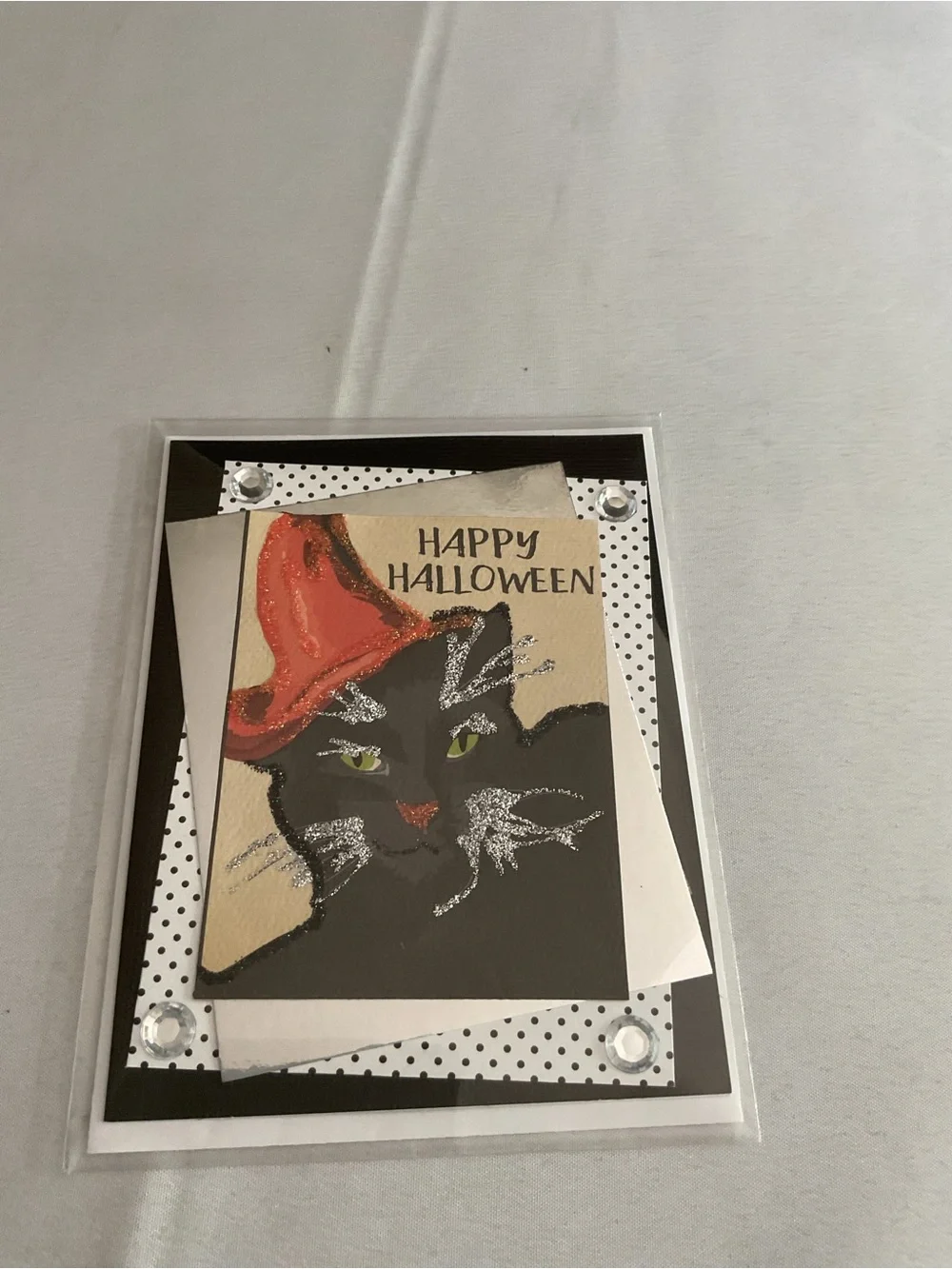 ( Set of 7 ) Handmade Halloween Greeting Cards